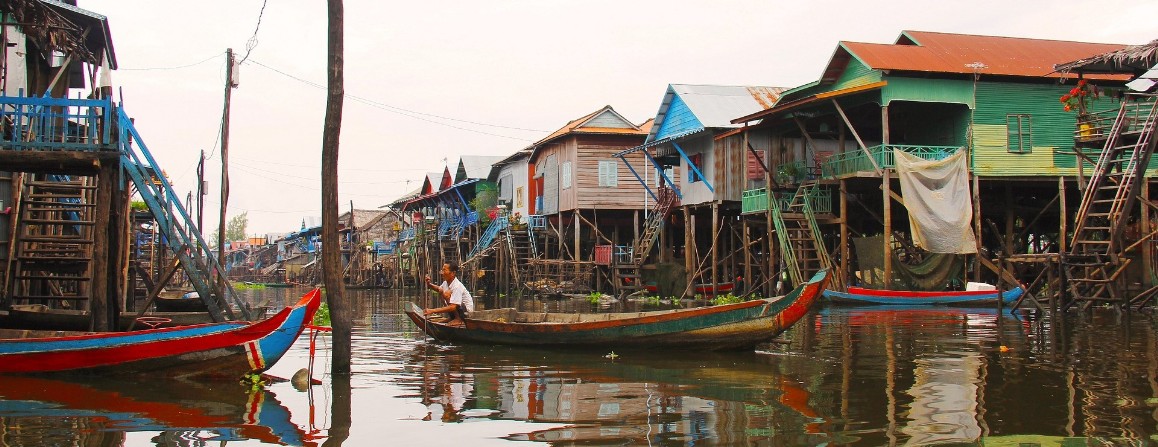 Fischerhütten am Mekong